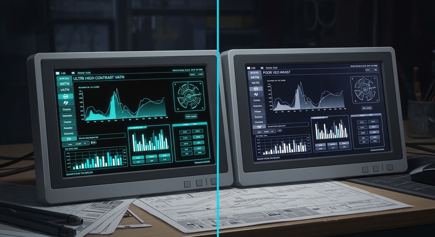 VATN LCD vs TN LCD comparison for industrial designers