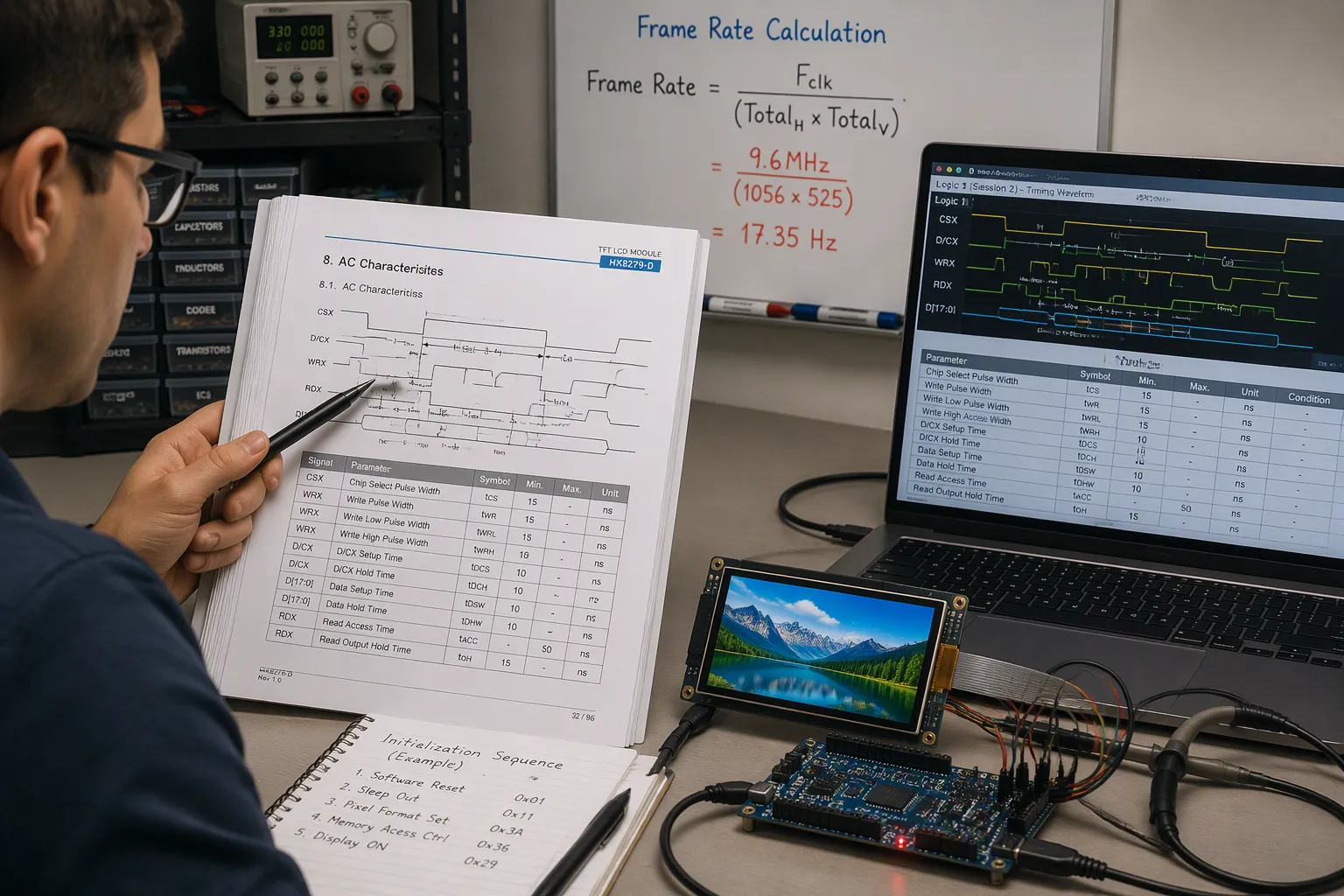Read Timing Diagrams and the Initialization Sequence