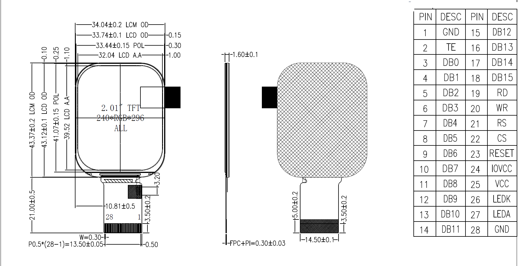 2.01 inch TFT Display