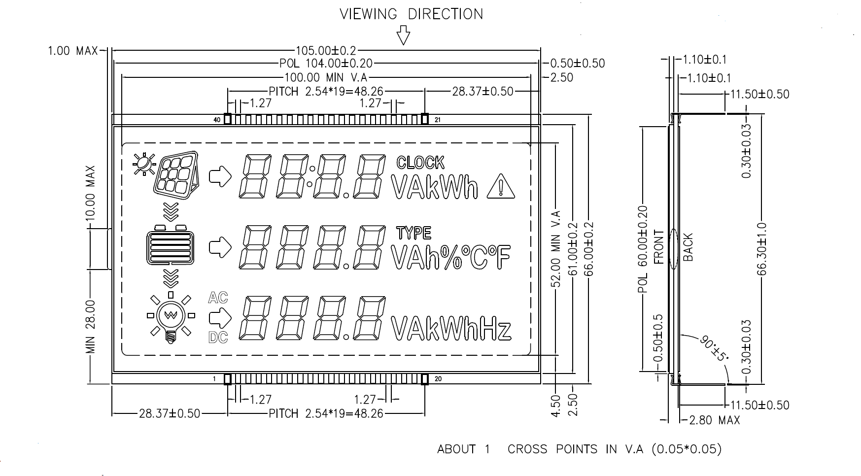 customized segment LCD 